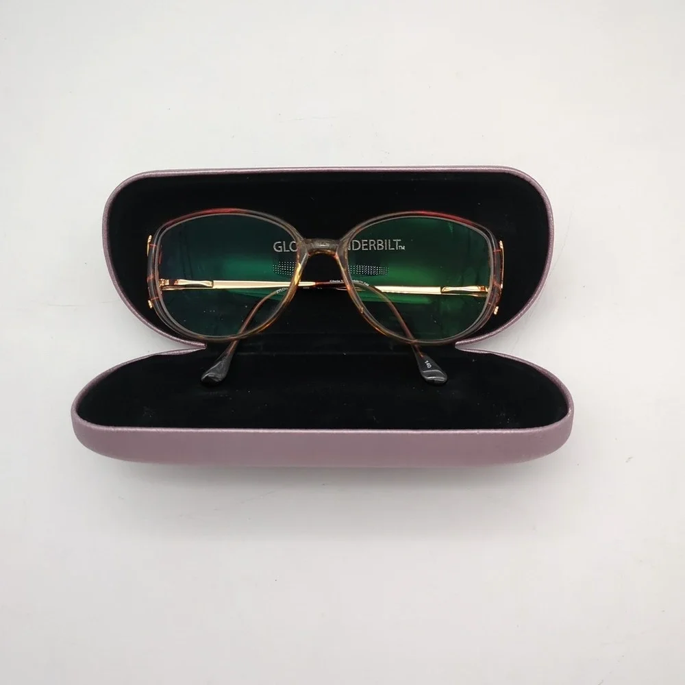 Gloria Vanderbilt 746 Zyloware 265  Gold & Pink Floral Eyeglass Frames Only